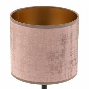 Cheap Euluna Lampe à poser Jari abat-jour tissu, rosé doré