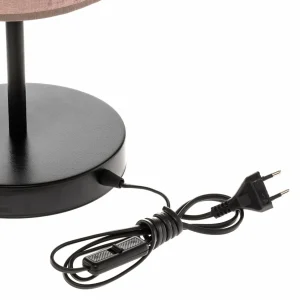 Cheap Euluna Lampe à poser Jari abat-jour tissu, rosé doré