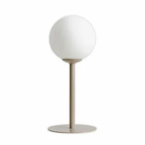 Best ALDEX Lampe à poser Joel, métal et verre, beige/blanche