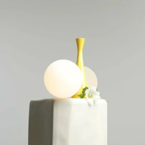 Hot ALDEX Lampe à poser Joel, opale/crème, à 1 lampe