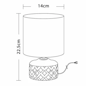 Sale NOWA GmbH Lampe à poser Jon avec pied en céramique, grise