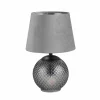 New Reality Leuchten Lampe à poser Jonna verre/velours, grise
