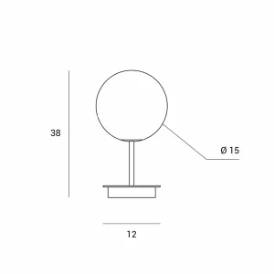 Outlet miloox by Sforzin Lampe à poser Jugen grise