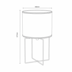 Cheap Luminex Lampe à poser Kamil avec abat-jour métal perforé
