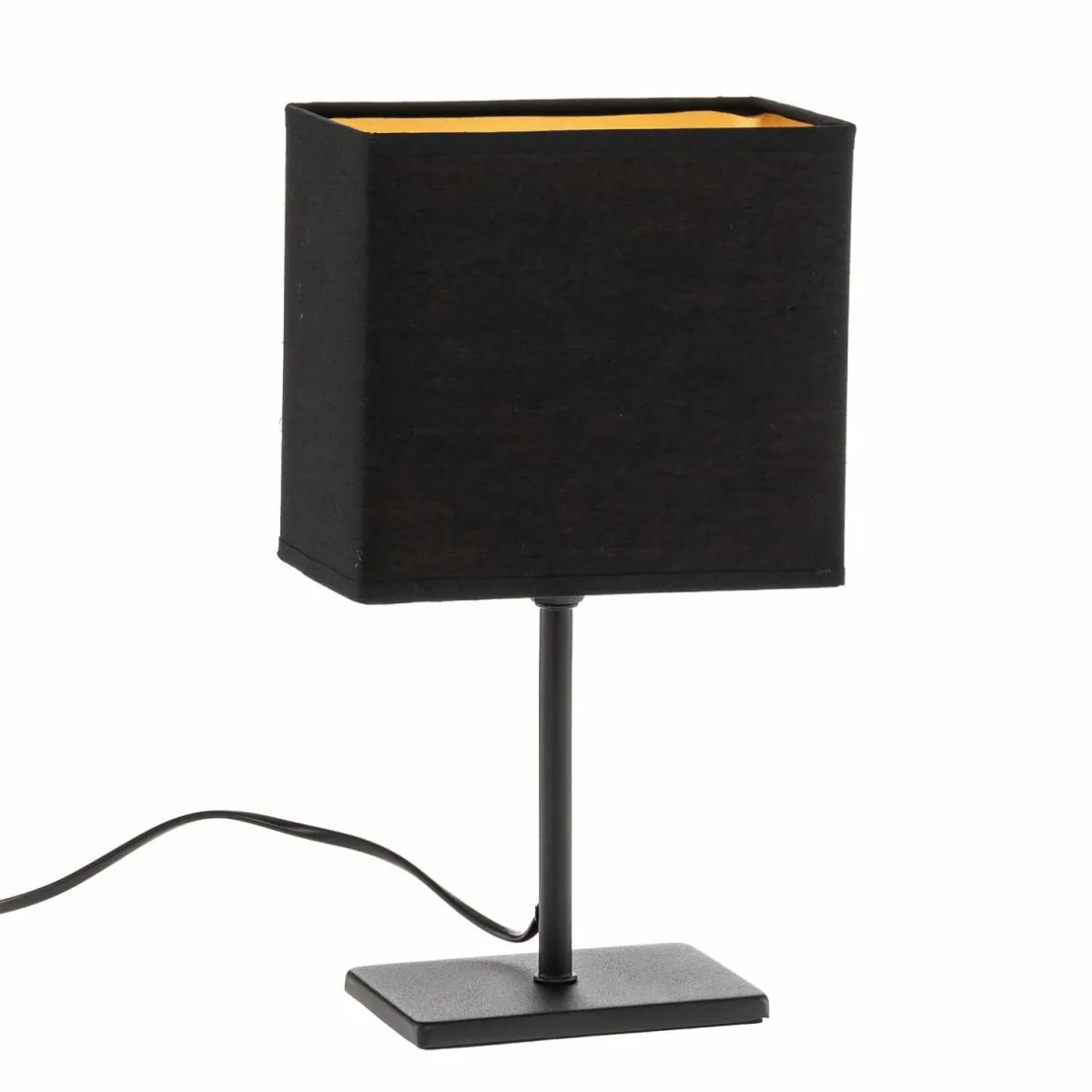 lampe__poser_kate_abatjour_tissu_noirdor_1.webp Clearance FH Lighting Lampe à poser Kate, abat-jour tissu, noir/doré