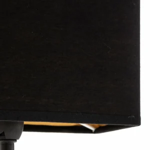Clearance FH Lighting Lampe à poser Kate, abat-jour tissu, noir/doré