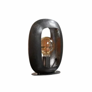 Fashion Zijlstra Lampe à poser Kazumi, noir-nickel/dorée, 30 cm