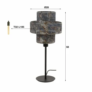 Best Zijlstra Lampe à poser Lantern, noir/bruni, hauteur 58 cm, métal