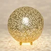 Outlet Holländer Lampe à poser Lily Grande, Ø 33 cm, dorée