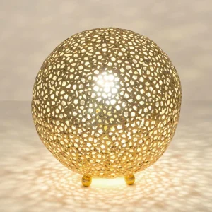 Outlet Holländer Lampe à poser Lily Grande, Ø 33 cm, dorée