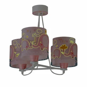 Shop Dalber Lampe à poser Little Éléphant, 3 lampes, rose