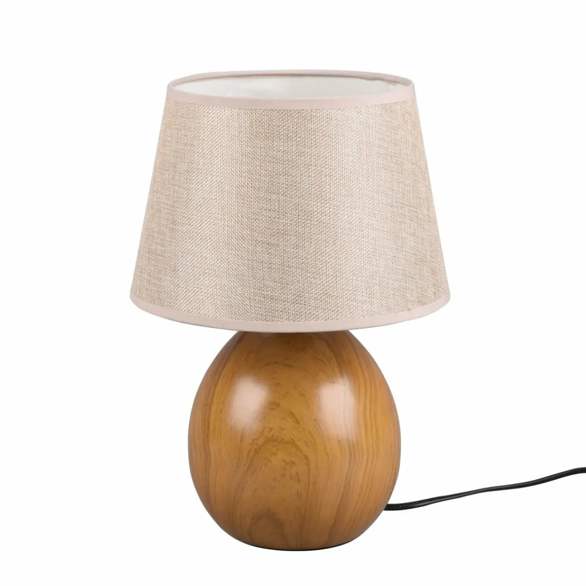 lampe__poser_loxur_hauteur_cm_beigeimitation_bois_2.webp Discount Reality Leuchten Lampe à poser Loxur, hauteur 35cm, beige/imitation bois
