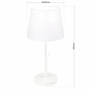 Best ORION Lampe à poser Ludwig avec port USB, blanche
