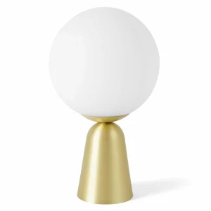 Shop miloox by Sforzin Lampe à poser Lunar avec pied doré, Ø 20 cm