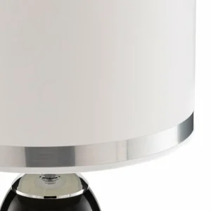 Clearance Argon Lampe à poser Lund blanche et noire, hauteur 60 cm
