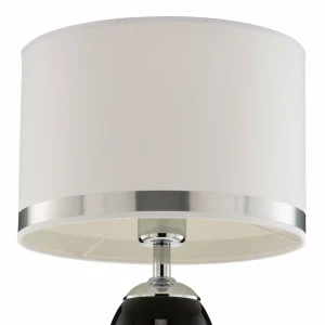 Clearance Argon Lampe à poser Lund blanche et noire, hauteur 60 cm