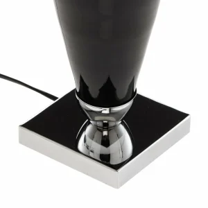 Clearance Argon Lampe à poser Lund blanche et noire, hauteur 60 cm