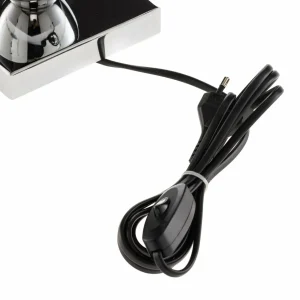Clearance Argon Lampe à poser Lund blanche et noire, hauteur 60 cm