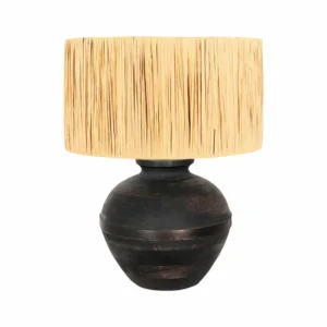 Cheap Steinhauer Lampe à poser Lyons 3746ZW, tressée Natur