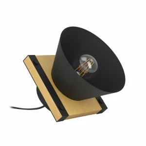 Online EGLO Lampe à poser Maccles en noir avec bois