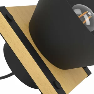 Online EGLO Lampe à poser Maccles en noir avec bois