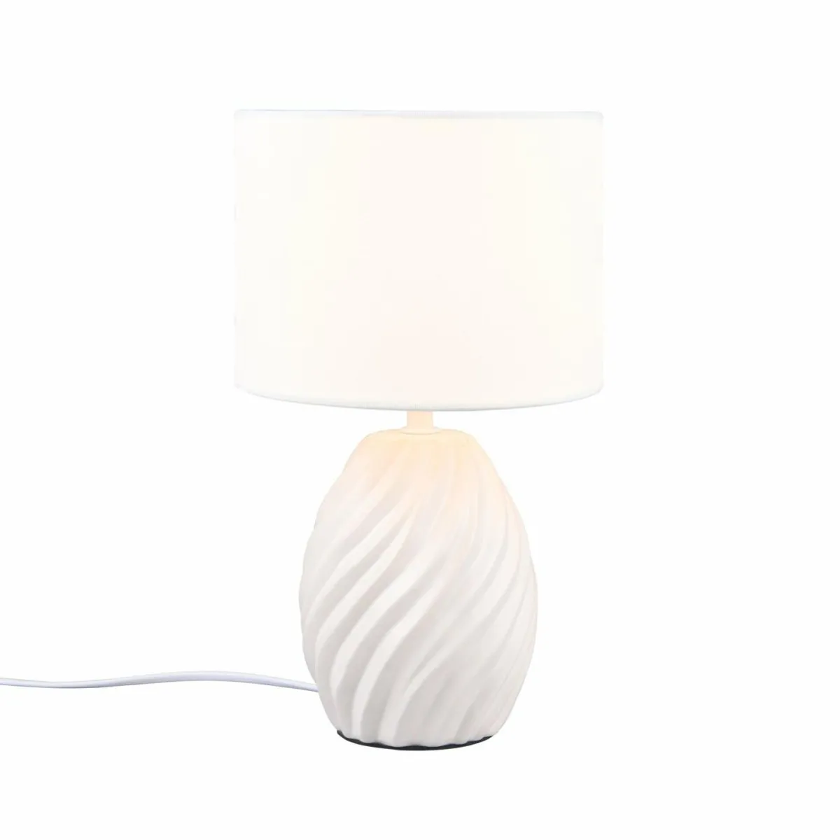 lampe__poser_melva_blanc_mat___cm_cramique_e_1.webp Store Reality Leuchten Lampe à poser Melva, blanc mat, Ø 18 cm, céramique, E14