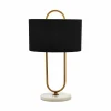 Fashion Avonni Lampe à poser ML-9112-1E marbre abat-jour tissu