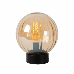 Sale Lucide Lampe à poser Monsaraz, ambre, Ø 25 cm, verre, E27
