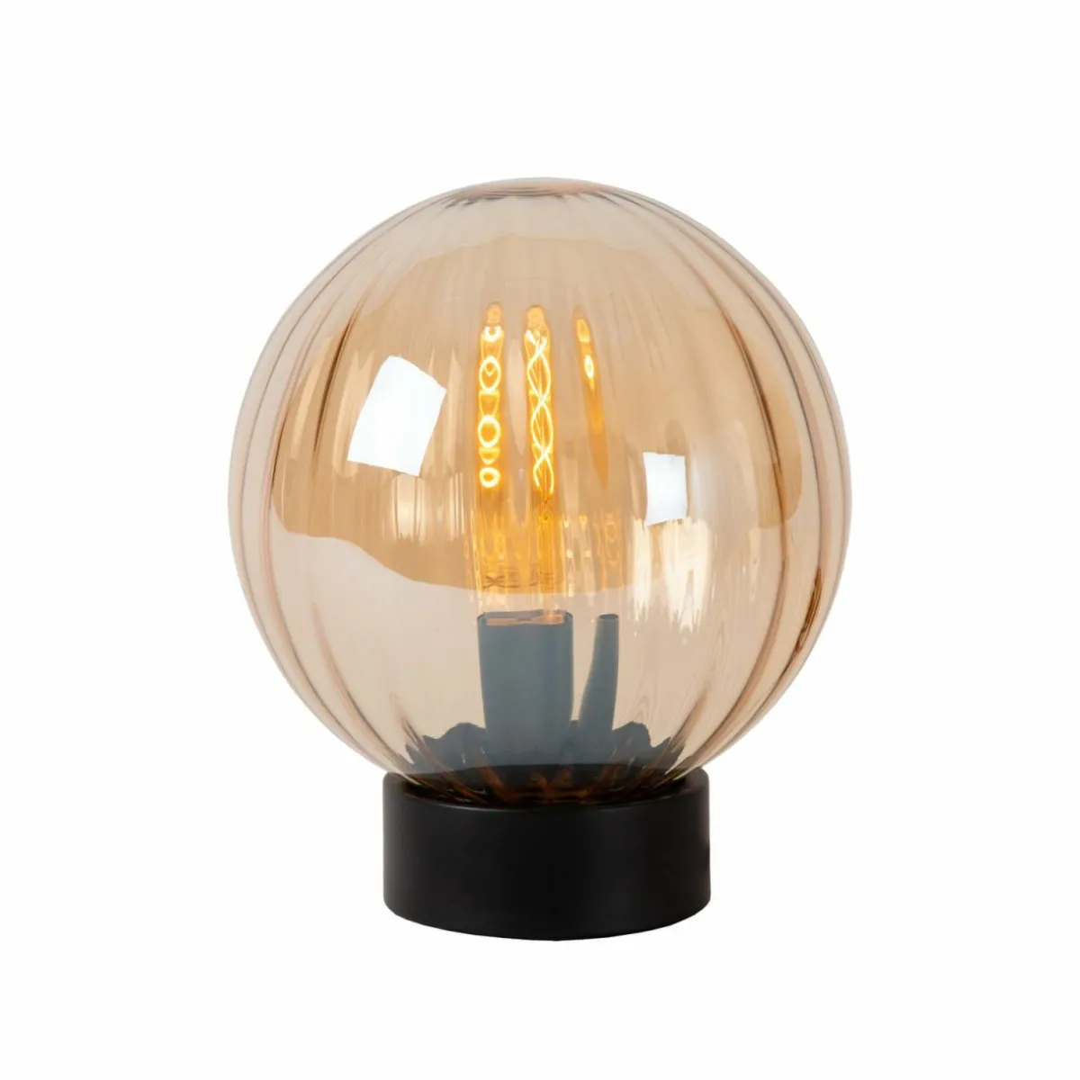 lampe__poser_monsaraz_ambre___cm_verre_e_0.webp Sale Lucide Lampe à poser Monsaraz, ambre, Ø 25 cm, verre, E27