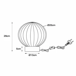 Sale Lucide Lampe à poser Monsaraz, ambre, Ø 25 cm, verre, E27