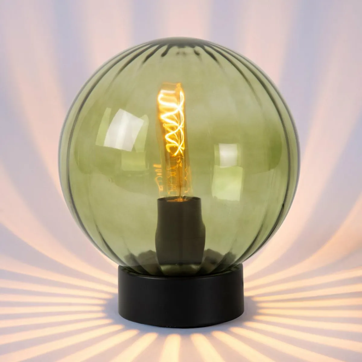 lampe__poser_monsaraz_vert___cm_verre_e_1.webp Outlet Lucide Lampe à poser Monsaraz, vert, Ø 25 cm, verre, E27