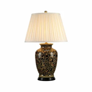 Cheap Elstead Lampe à poser Morris avec pied en porcelaine