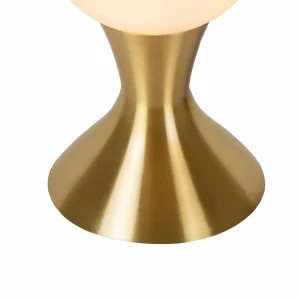 Cheap Lucide Lampe à poser Moya avec abat-jour en verre, dorée