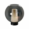 Cheap Mantra Iluminación Lampe à poser Nora, noir-chrome, hauteur 26 cm, verre, métal