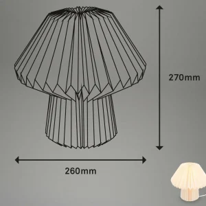 Best Briloner Lampe à poser Origami en papier blanc, 27 x 26 cm