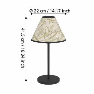 Discount EGLO Lampe à poser Oxpark, hauteur 41,5 cm, vert/blanc/noir