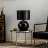 Outlet TK Lighting Lampe à poser Palla, Ø 36 cm, noir/or