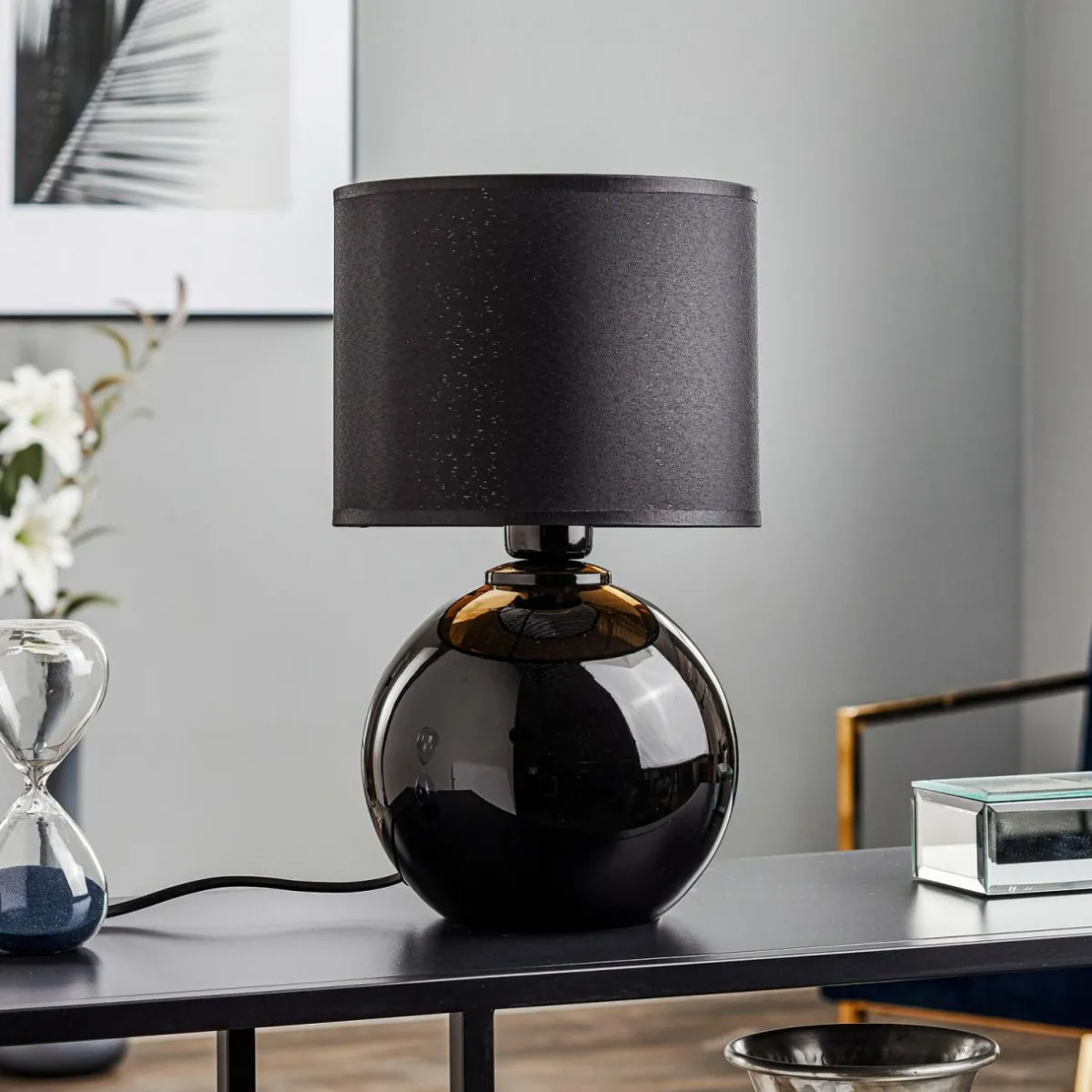 lampe__poser_palla___cm_noiror_0.webp Best TK Lighting Lampe à poser Palla, Ø 20 cm, noir/or