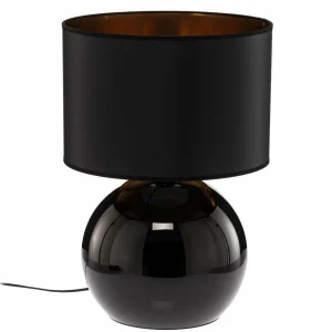 Outlet TK Lighting Lampe à poser Palla, Ø 36 cm, noir/or