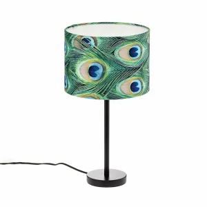 New BRITOP Lampe à poser Paon, Ø 25 cm, verte