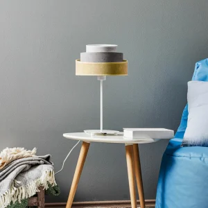Fashion Duolla Lampe à poser Pastell Trio jaune/gris/gris H50cm