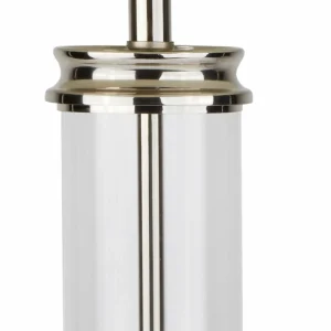 Sale Searchlight Lampe à poser Pedestal, argentée abat-jour crème
