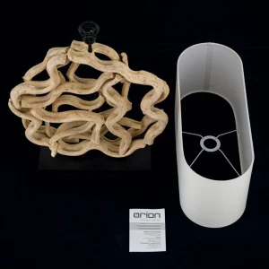 Store ORION Lampe à poser Peggy avec pied en bois décoratif