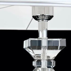 Fashion ORION Lampe à poser Pokal avec cristaux, chromé/blanc