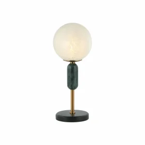 Fashion Viokef Lampe à poser Polly abat-jour en verre, marbre
