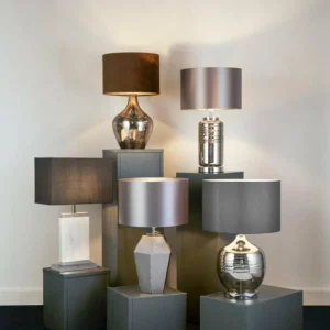 Store Searchlight Lampe à poser Polygon avec pied en verre