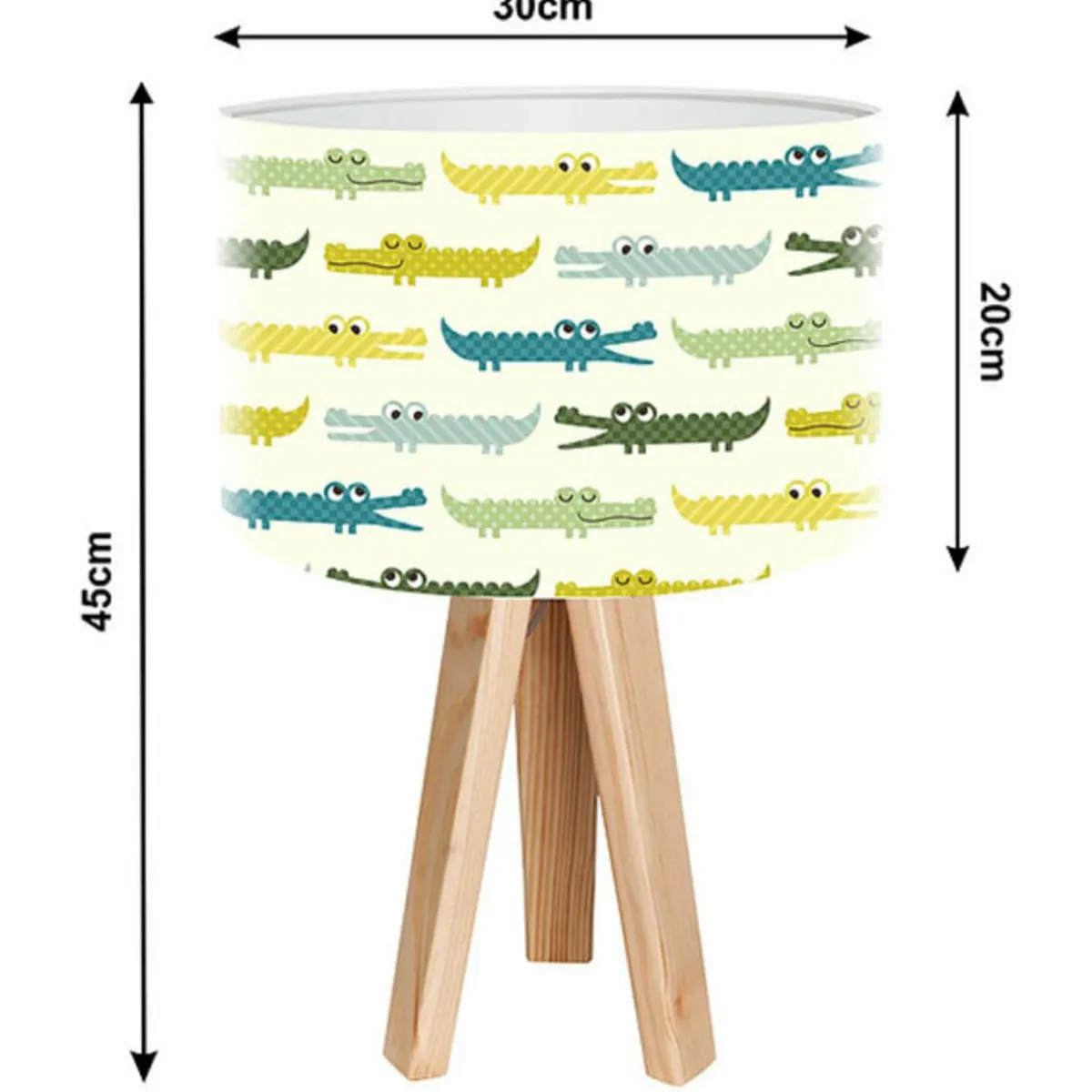 lampe__poser_pour_chambre_denfant_colore_crocodile_avec_bois_1.webp Online Maco Design Lampe à poser pour chambre d'enfant colorée Crocodile avec bois