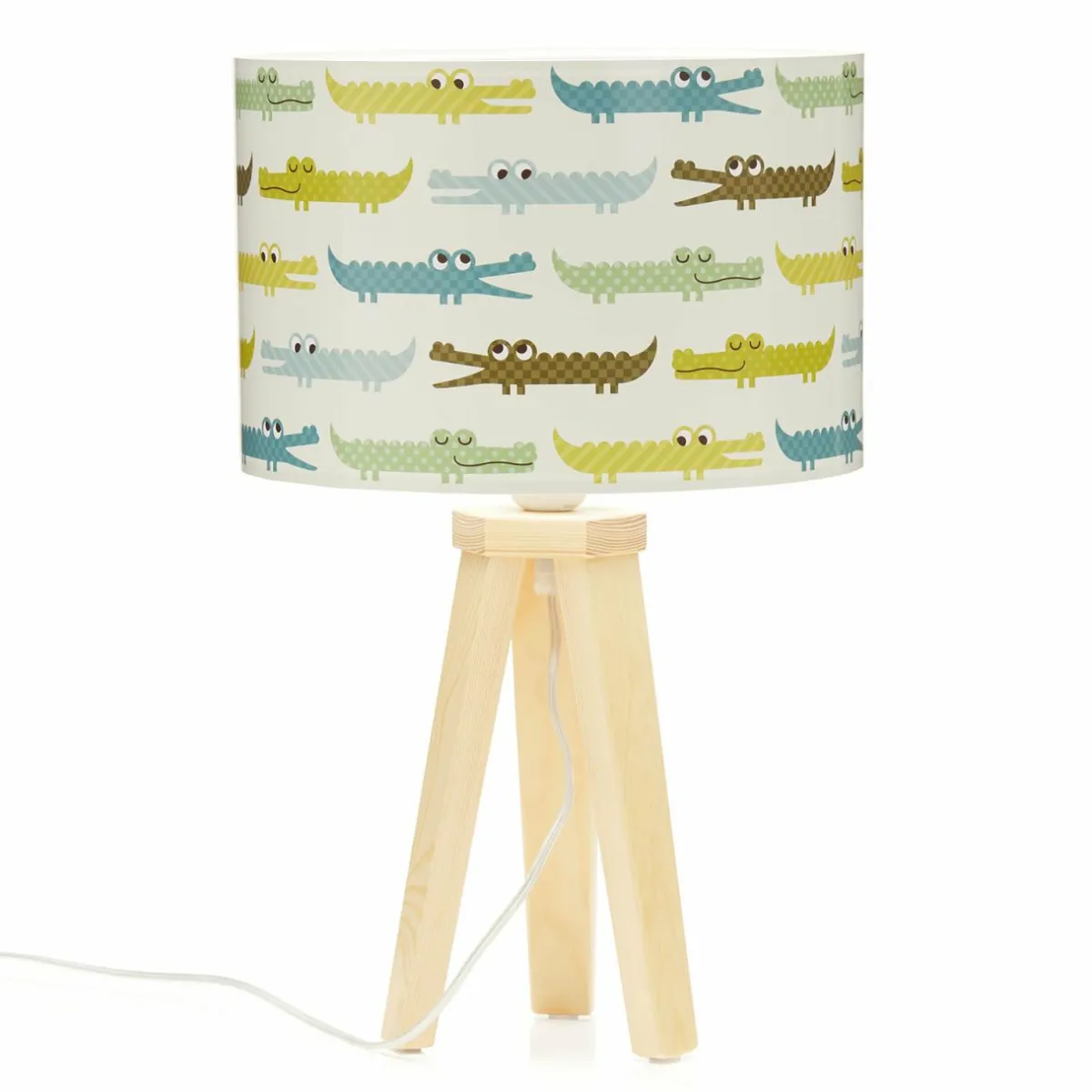 lampe__poser_pour_chambre_denfant_colore_crocodile_avec_bois_2.webp Online Maco Design Lampe à poser pour chambre d'enfant colorée Crocodile avec bois