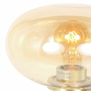 Discount Steinhauer Lampe à poser Reflexion, Ø 22 cm, couleur laiton, verre