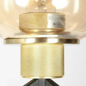 Best Steinhauer Lampe à poser Reflexion, Ø 14 cm, couleur laiton, verre